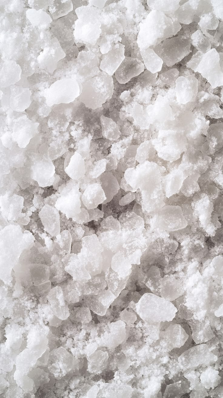 macro. flake salt, hard shadow.