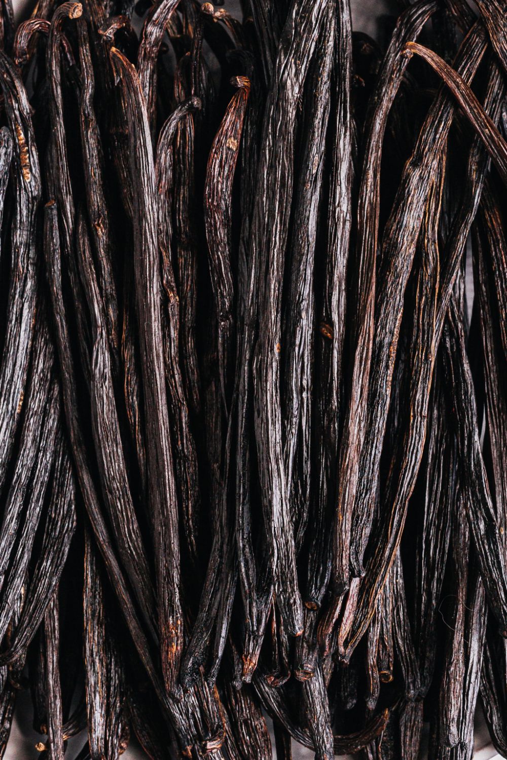 macro. split bean, dark seeds.
